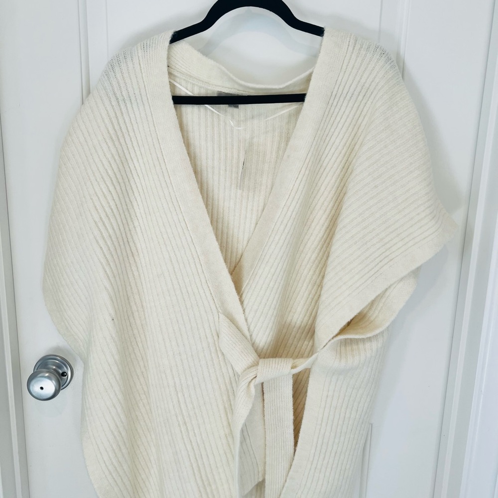 LOFT Cream Women's Wrap Sweater